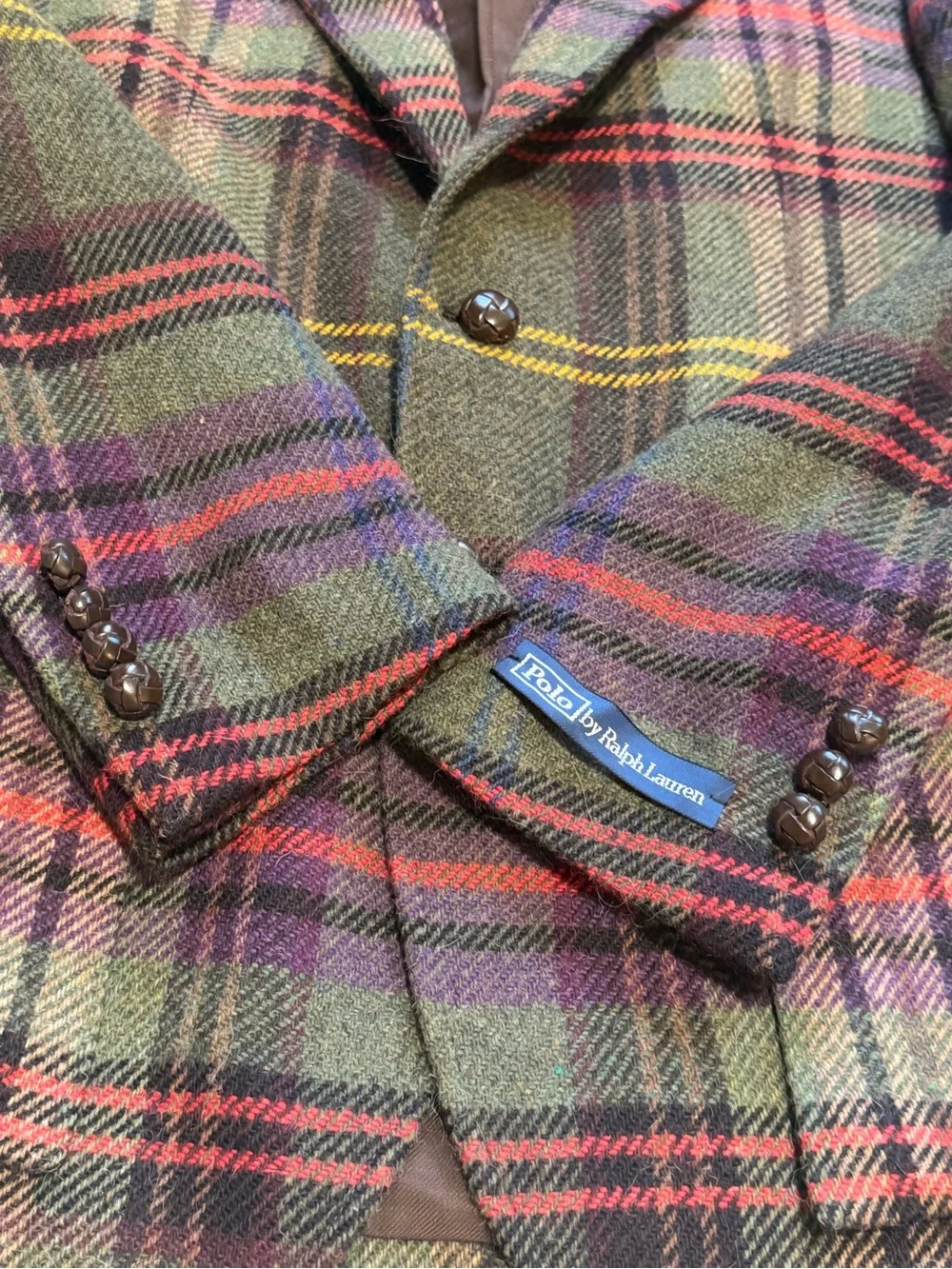 NWT Polo Ralph Lauren The RL67 Plaid Tweed Jacket - Size 38R